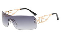 New Personality Trendy Sunglasses Conjoined Sunglasses Ladies