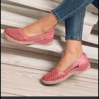 Women's Summer Fashion Sandals Women's Closed Toe Hollow Plus Size Flat Women's Shoes Thick Sole Single Shoes Breathable Women's Shoes
