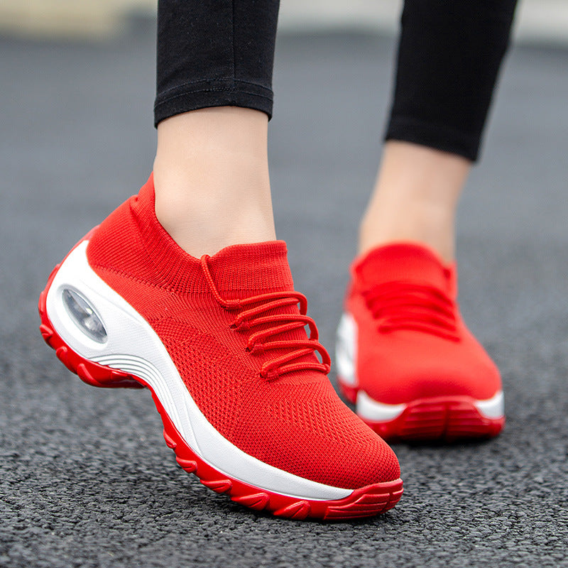 Amazon Cross-border Wish Plus Size Women&amp;amp;amp;amp;amp;amp;amp;#039;s Shoes New Sneakers Women&amp;amp;amp;amp;amp;amp;amp;#039;s Flying Woven Socks Shoes Rocking Shoes Casual Running Shoes