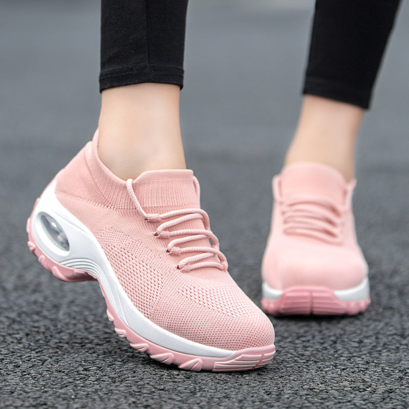 Amazon Cross-border Wish Plus Size Women&amp;amp;amp;amp;amp;amp;amp;#039;s Shoes New Sneakers Women&amp;amp;amp;amp;amp;amp;amp;#039;s Flying Woven Socks Shoes Rocking Shoes Casual Running Shoes