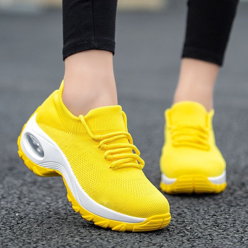 Amazon Cross-border Wish Plus Size Women&amp;amp;amp;amp;amp;amp;amp;#039;s Shoes New Sneakers Women&amp;amp;amp;amp;amp;amp;amp;#039;s Flying Woven Socks Shoes Rocking Shoes Casual Running Shoes