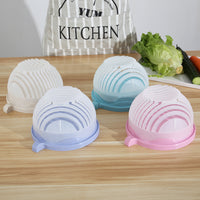 Creative Multi-functional Fruit Salad Bowl Cutter Fruit And Vegetable Lazy Cutting Bowl Cutting Vegetable Divider Kitchen Tool