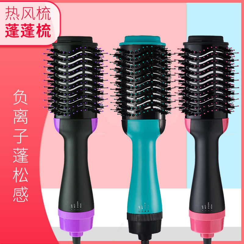 Hot Air Comb Hair Dryer Styling Comb Multifunctional Negative Ion Hair Dryer Roll Straight Hair Comb