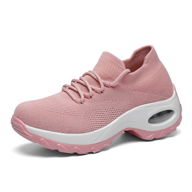 Amazon Cross-border Wish Plus Size Women&amp;amp;amp;amp;amp;amp;amp;#039;s Shoes New Sneakers Women&amp;amp;amp;amp;amp;amp;amp;#039;s Flying Woven Socks Shoes Rocking Shoes Casual Running Shoes