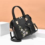 Factory Wholesale Women's Bag 2023 New Fashion Embroidered Handbag Middle-aged Simple Shoulder Messenger Bag A Generation Of Hair