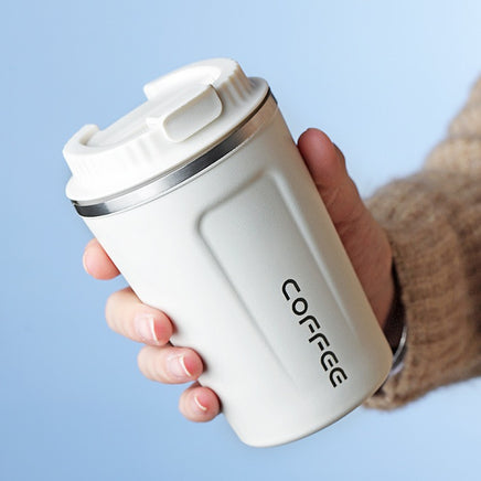 In Stock Stainless Steel Coffee Cup 304 Vacuum Insulation Cup Portable Double Layer Plastic Spray Office Cup Business Gifts