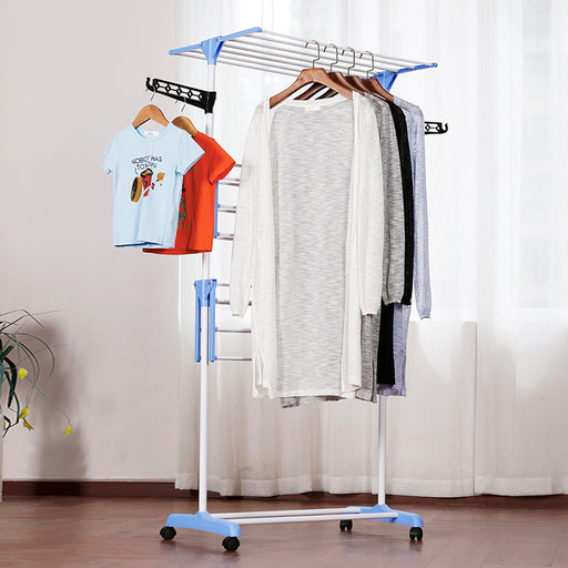 Simple Home Floor Clothes Hanger Multi-layer Folding Wing Clothes Hanger New Clothes Hanger