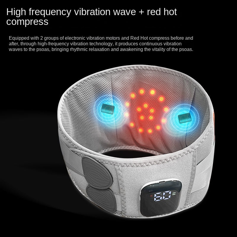 Heating Protective Belt Hot Compress Infrared Warm Waist Massager Charging Multifunctional Relaxation Lumbar Massage Instrument Warm Palace