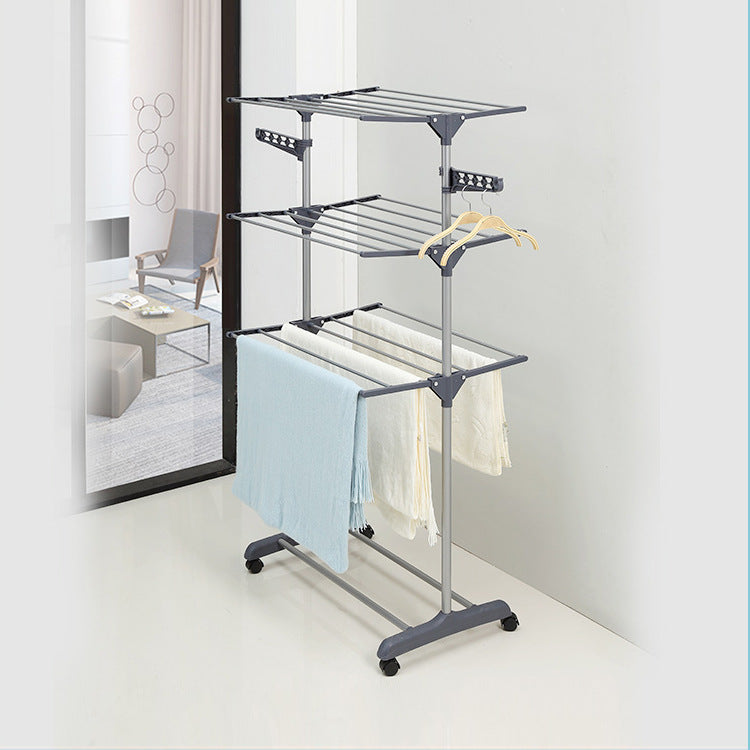 Simple Home Floor Clothes Hanger Multi-layer Folding Wing Clothes Hanger New Clothes Hanger
