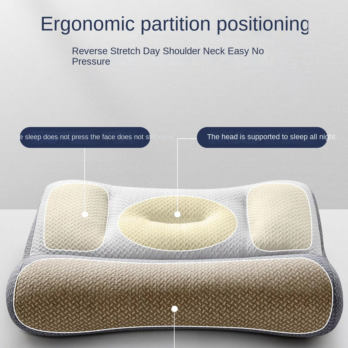 Partition Sleep Aid Anti-traction Pillow Soybean Fiber Cervical Pillow Core Knitted Household Student Dormitory Pillow