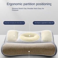 Partition Sleep Aid Anti-traction Pillow Soybean Fiber Cervical Pillow Core Knitted Household Student Dormitory Pillow