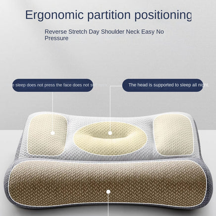 Partition Sleep Aid Anti-traction Pillow Soybean Fiber Cervical Pillow Core Knitted Household Student Dormitory Pillow