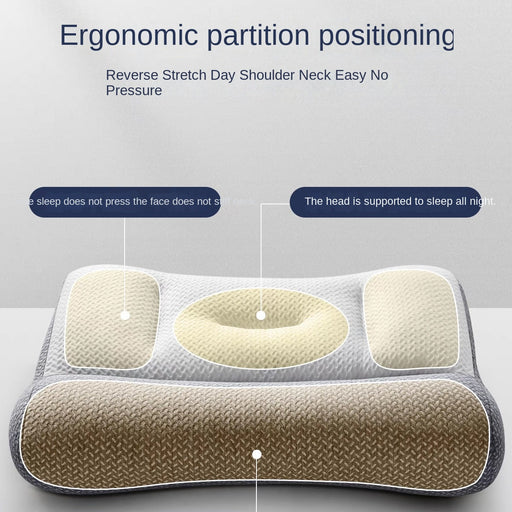 Partition Sleep Aid Anti-traction Pillow Soybean Fiber Cervical Pillow Core Knitted Household Student Dormitory Pillow
