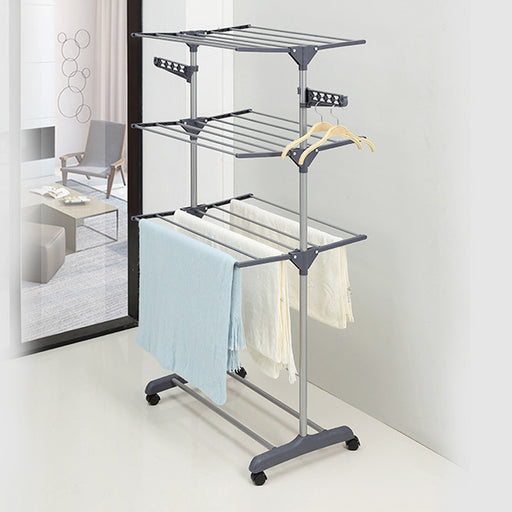 Simple Home Floor Clothes Hanger Multi-layer Folding Wing Clothes Hanger New Clothes Hanger