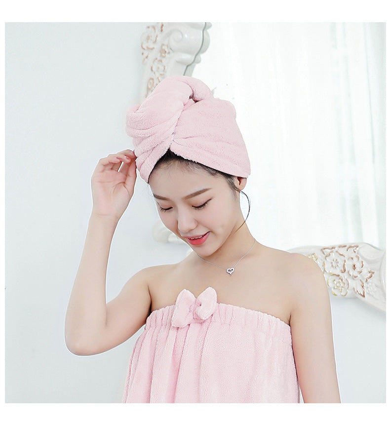 Coral Velvet Dry Hair Cap