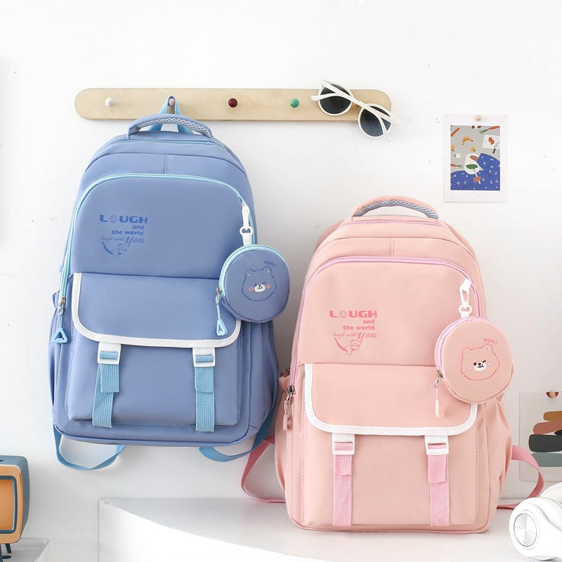 Schoolbag Female College Student Junior High School Student Backpack Large Capacity Oxford Retro Niche Design High-looking Backpack