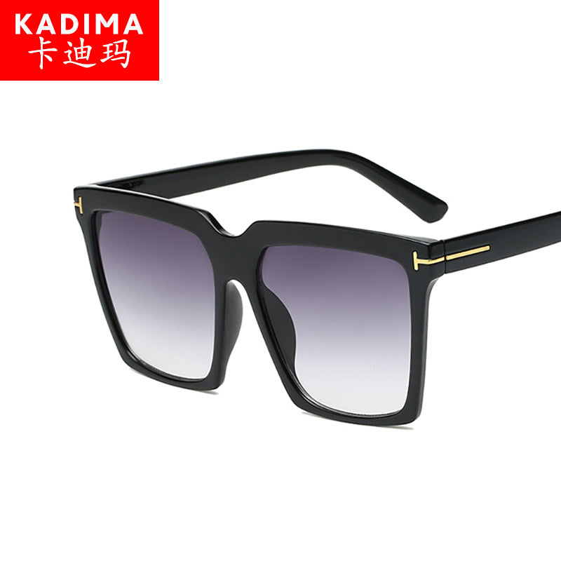 Square Frame Sunglasses Personalized Street Shooting Men And Ladies T-shaped Sunglasses