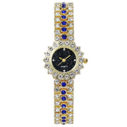 Fashion Full Diamond Women's Watch Bracelet Watch Star Surface Simple Temperament Round Water Diamond British Watch