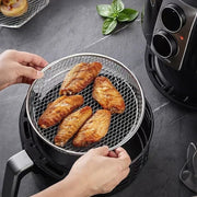 Air Fryer Barbecue Grill Round 3-Layer Stacked Mesh Oven Accessories 304 Stainless Steel Grilling Mesh Dehydration Rack Drain Rack