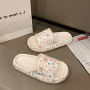Women's Summer Anti-slip Thick-soled Animal League Couple Cute Cartoon Student Cartoon Flip-flops