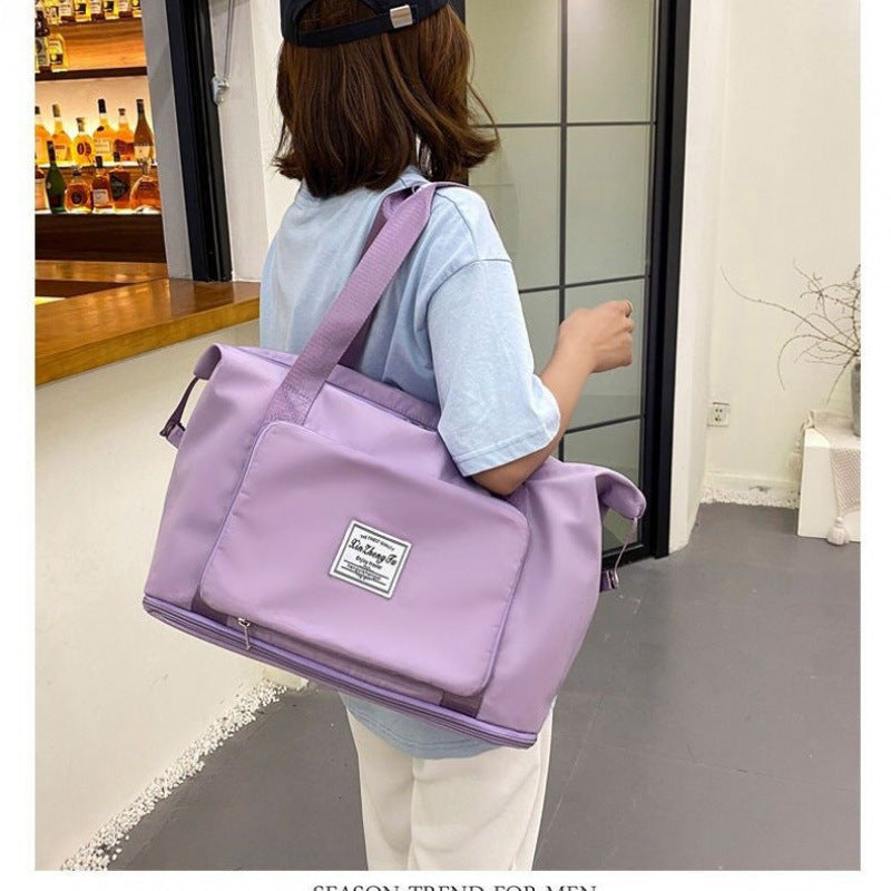 Women&#039;s Folding Portable Large Capacity Short-distance Travel Duffel Bag Storage Bag For Swimming Yoga Fitness Bag