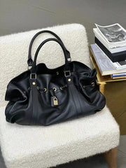 2023 Autumn And Winter New Style Retro Versatile Lock Buckle Belt Buckle Women's Bag Handheld Tote Bag Large Capacity Women's Bag New Trend