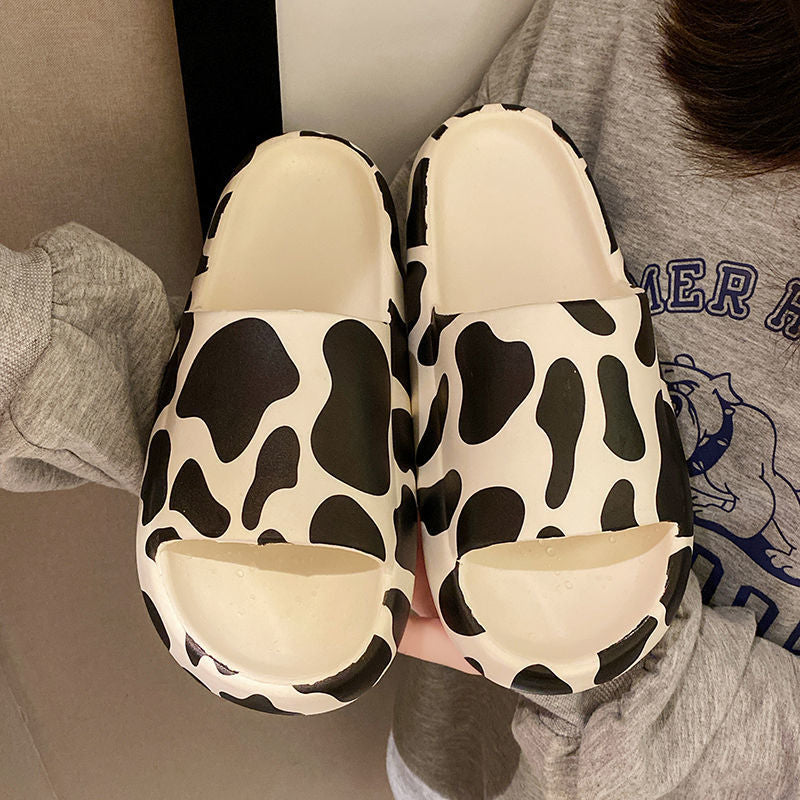 Women's Summer Anti-slip Thick-soled Animal League Couple Cute Cartoon Student Cartoon Flip-flops