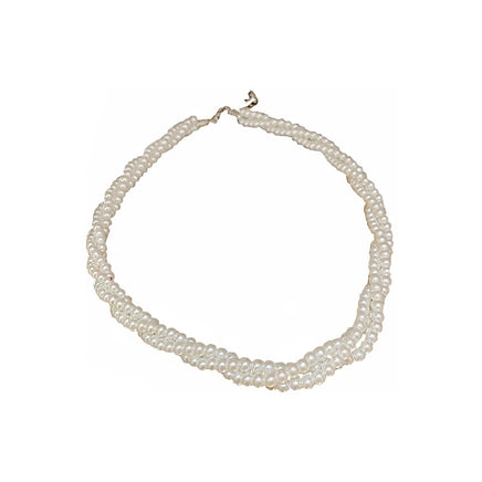 Retro Multi-layer Winding Imitation Pearl Necklace European And American Ins Elegant Simple Choker Fashion Niche Clavicle Chain Women