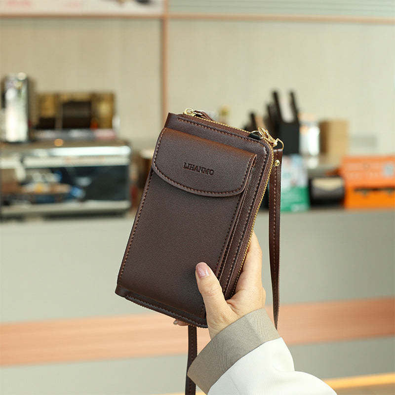 2024 New Mini Mobile Phone Wallet Mini Shoulder Messenger Bag Fashion Joker Convenient Mobile Phone Bag Manufacturers Wholesale