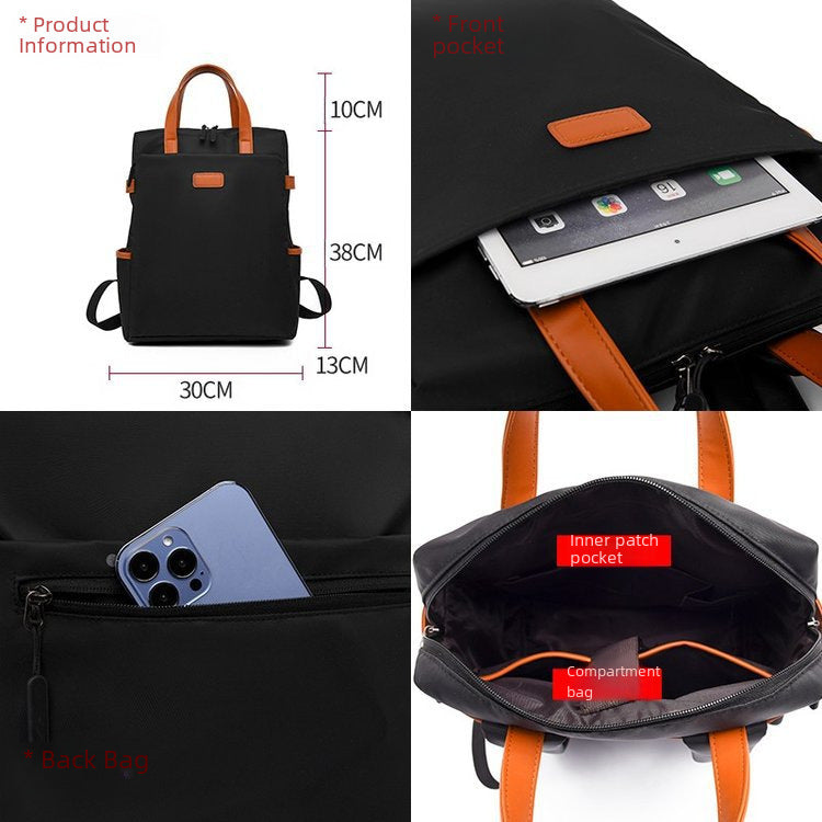Women's Backpack Simple Fashion Computer Bag Business Commuter Bag Multi-functional College Student Backpack