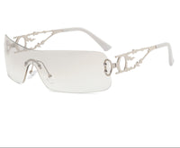 New Personality Trendy Sunglasses Conjoined Sunglasses Ladies