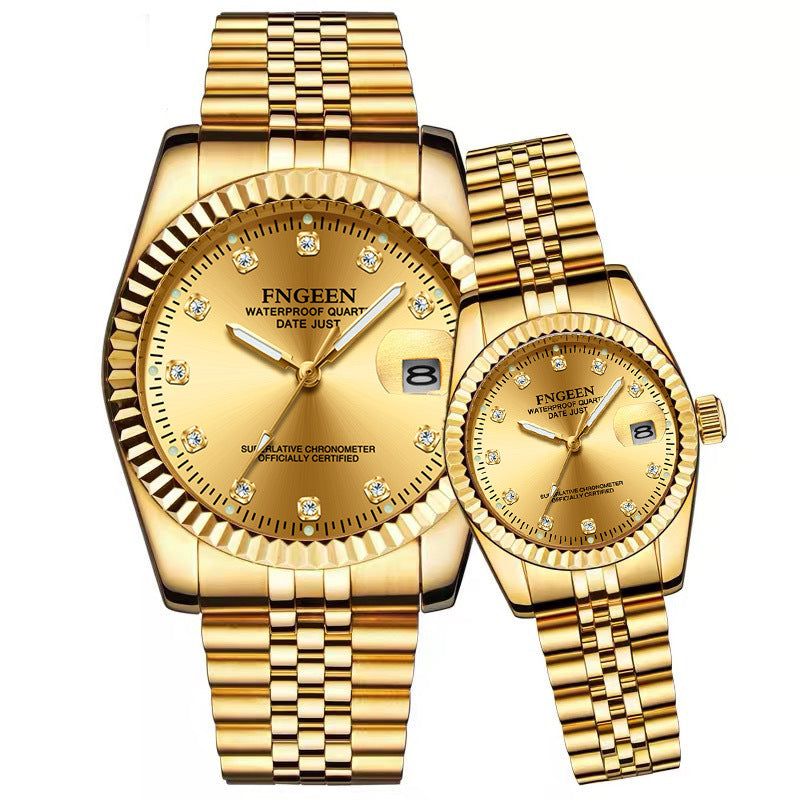 Gold Fashion Watch For Businessman By FNGEEN