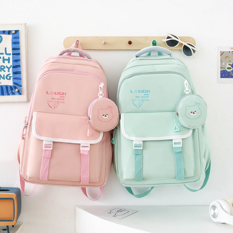 Schoolbag Female College Student Junior High School Student Backpack Large Capacity Oxford Retro Niche Design High-looking Backpack