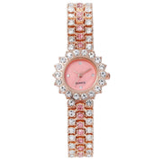 Fashion Full Diamond Women's Watch Bracelet Watch Star Surface Simple Temperament Round Water Diamond British Watch