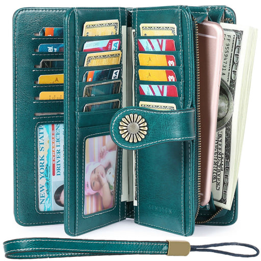 RFID Anti-magnetic Wallet Cross-border New Women's Korean-style Women's Wallet Cowhide Wallet Wallet Large Capacity Clutch