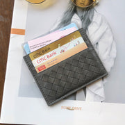 Sheepskin Card Bag Women's One-piece Multi-card 2022 New Braided Card Clip Ultra-thin Card Cover Compact One-piece Generation Hair