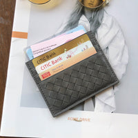 Sheepskin Card Bag Women&#039;s One-piece Multi-card 2022 New Braided Card Clip Ultra-thin Card Cover Compact One-piece Generation Hair