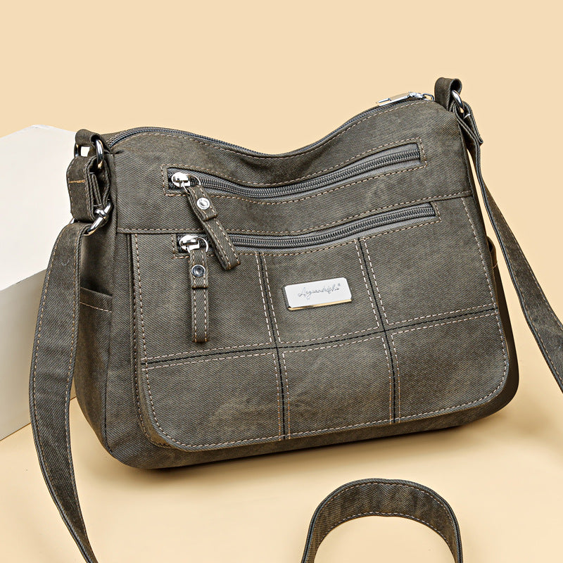 Middle-aged And Elderly Women&#039;s Bag Cross-border New Fashion Shoulder Bag Messenger Bag Simple All-Match Girl Mother Bag Large Capacity
