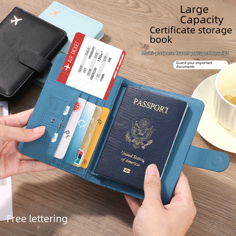 Pu Leather Passport Package Rfid Multi-card Multi-function Passport Certificate Passport Cover
