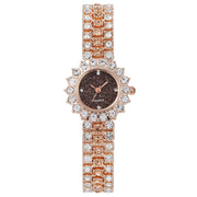 Fashion Full Diamond Women's Watch Bracelet Watch Star Surface Simple Temperament Round Water Diamond British Watch