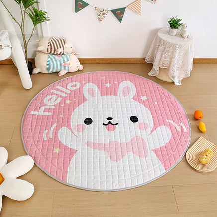 Cotton Children's Storage Crawling Mat Cartoon Round Infant Drawstring Climbing Mat Tent Mat