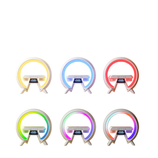 New Large G6 Colorful Bedside Multi-function Bluetooth Audio Wireless Charging Bluetooth Speaker With Clock Light