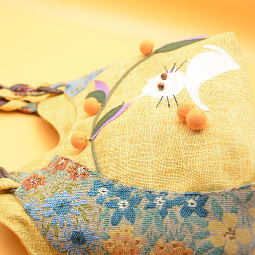 Cartoon Creative Handbag Artistic Women's Bag Vintage Handbag Casual Hand Bag For Women