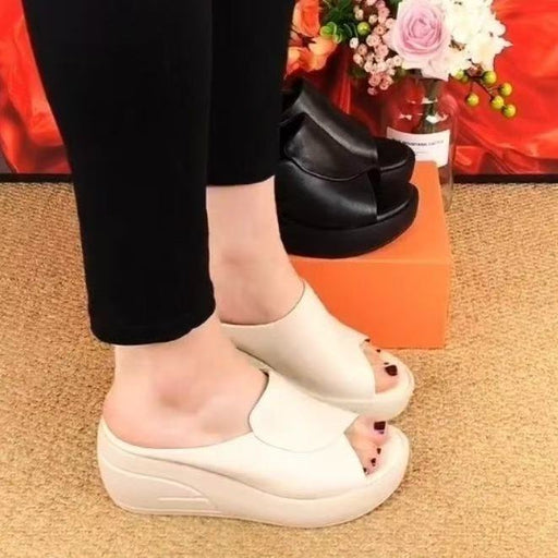 Platform Platform Platform Sandals Women's Summer Outer Wedge Non-slip Platform Slippers With High Height Soft Bottom Platform Women's Shoes