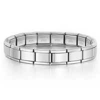 Italian Module Bracelet Italian Charm Stainless Steel Block Elastic Spliced Titanium Steel Glaky Bracelet