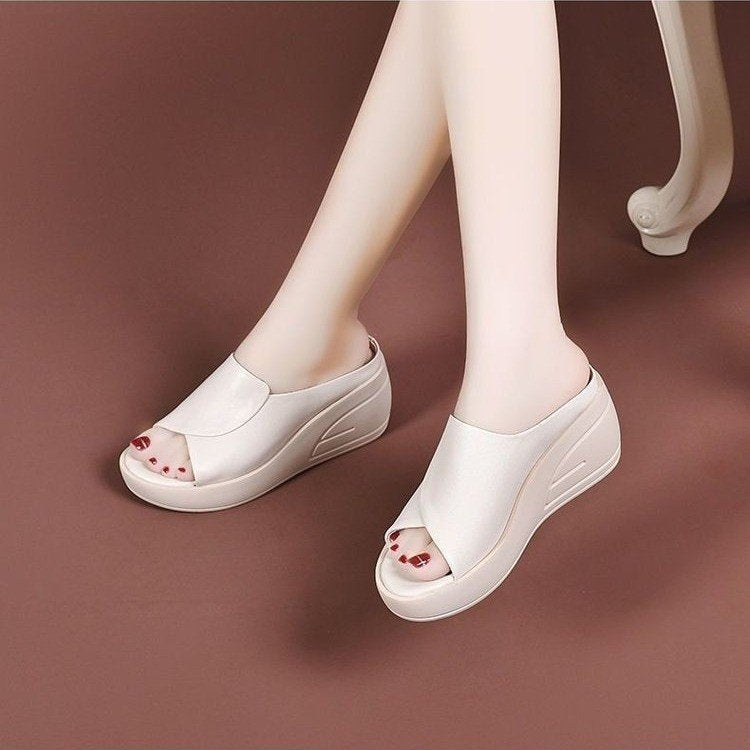 Platform Platform Platform Sandals Women&#039;s Summer Outer Wedge Non-slip Platform Slippers With High Height Soft Bottom Platform Women&#039;s Shoes