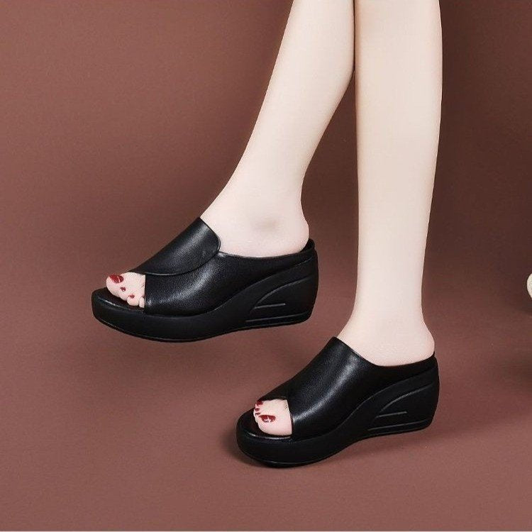 Platform Platform Platform Sandals Women&#039;s Summer Outer Wedge Non-slip Platform Slippers With High Height Soft Bottom Platform Women&#039;s Shoes