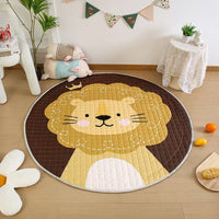 Cotton Children's Storage Crawling Mat Cartoon Round Infant Drawstring Climbing Mat Tent Mat