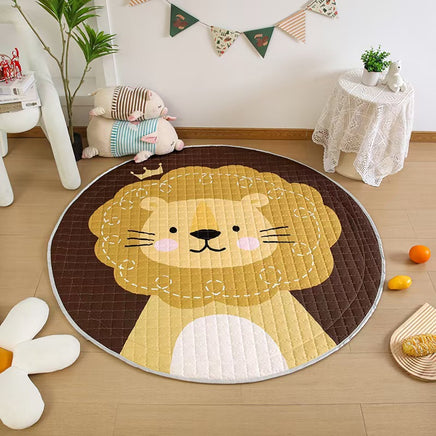 Cotton Children's Storage Crawling Mat Cartoon Round Infant Drawstring Climbing Mat Tent Mat