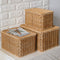 European-style Storage Box Bedroom Clothes Organizer With Lid Rattan Woven Storage Basket Wardrobe Storage Basket With Lid